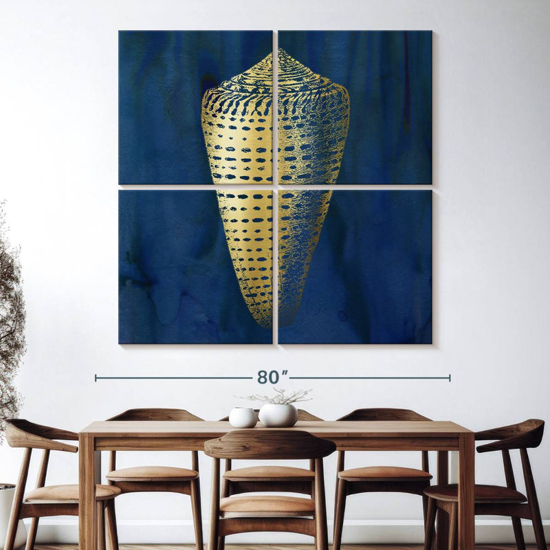 Aletra Indigo Sea Treasure II, H 74 po x l 74 po