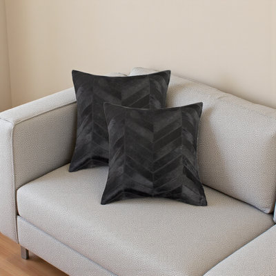 Chevron Throw Pillow Set of 2 with Glitter by Trio Supply House