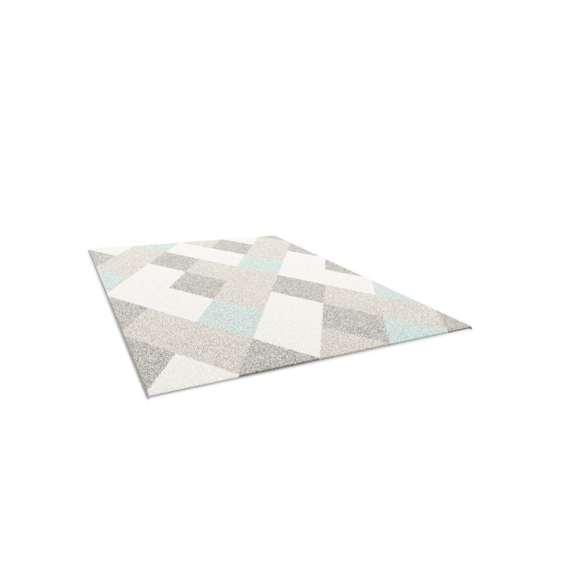 Estes Shaggy Green/Cream Rug, Rectangle 200 x 290cm