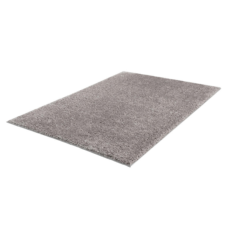 Super Soft Polyester Shag Area Rug, Gray, 84" L x 63" W