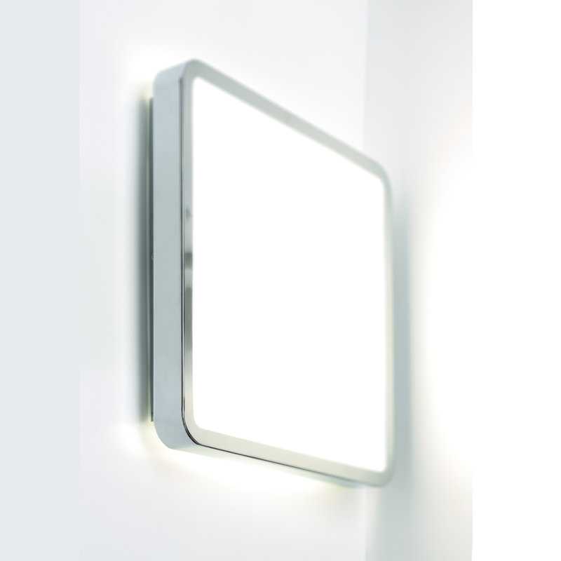Ceiling light 3-light Casco, Polished chrome, 6.5cm H x 55 cm W x 55 cm D, 3 x LED 42W 3150 lm