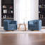 Chaises d'appoint pivotantes avec rangement, base en bois de chenille, maison moderne