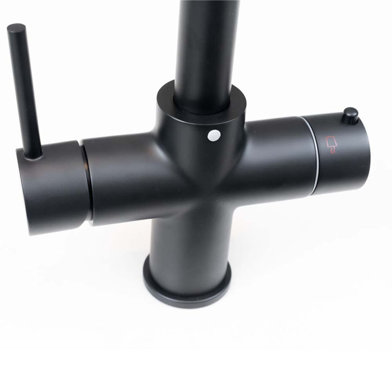 4-in-1 Instant Boiling and Filtered Water Tap - D Shape - 2.4 Litre Boiler, Matte Black