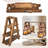 3 Tier Serving Tray Solid Wood Ladder Stand Wooden Double Dessert Table Display Rack