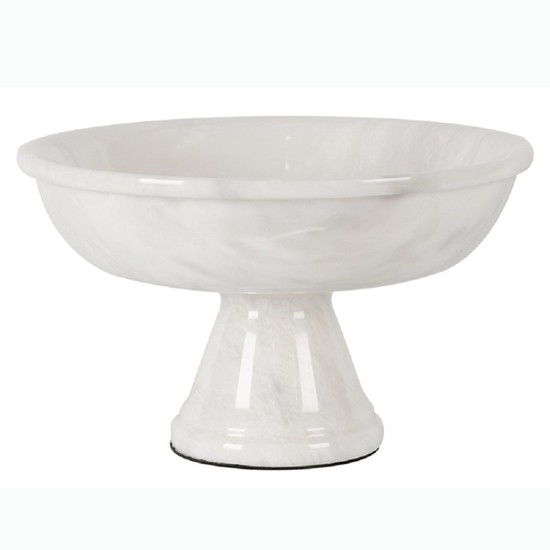 Bol à fruits en marbre Marmor Krafts 1, Blanc