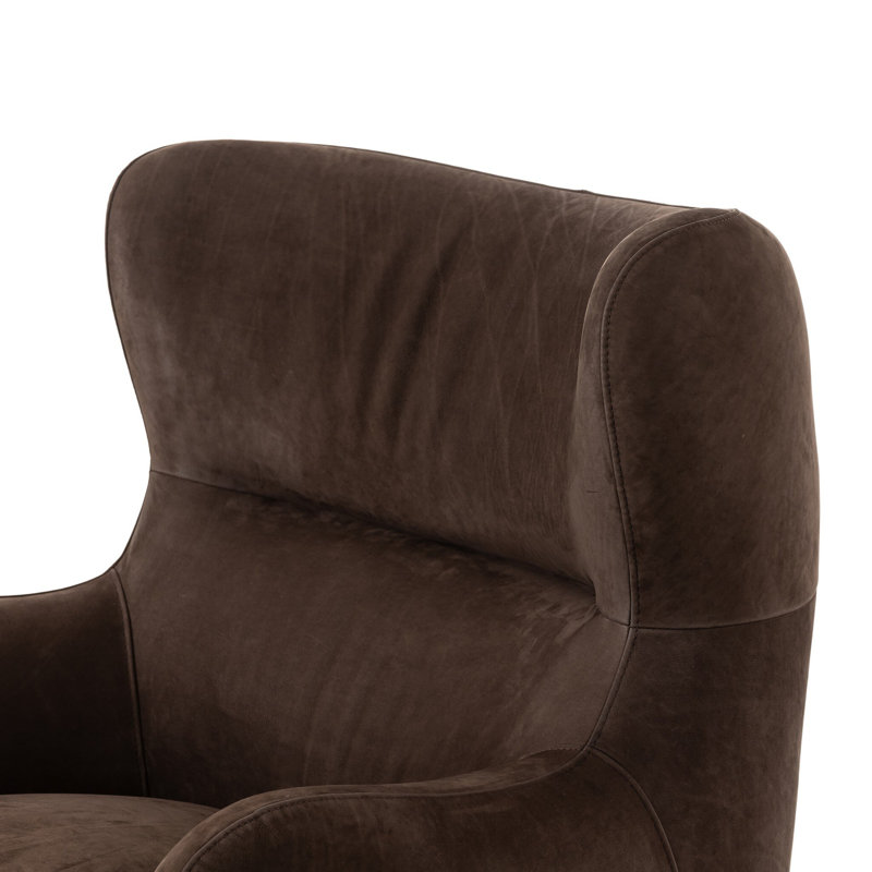 Mardell Swivel Chair-Nubuck Cigar