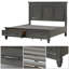 Ensembles de chambre à coucher 6 pièces, ensembles de meubles de chambre à coucher en bois très grand avec lit très grand