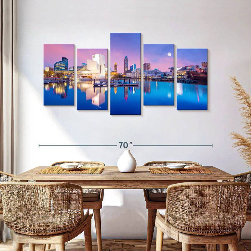 'Downtown Cleveland Skyline, 33" H x 66" W
