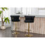Chaise de bar rotative à hauteur réglable en velours 360 avec repose-pieds stables pour un café à hauteur de clic, rotation et couture à losanges