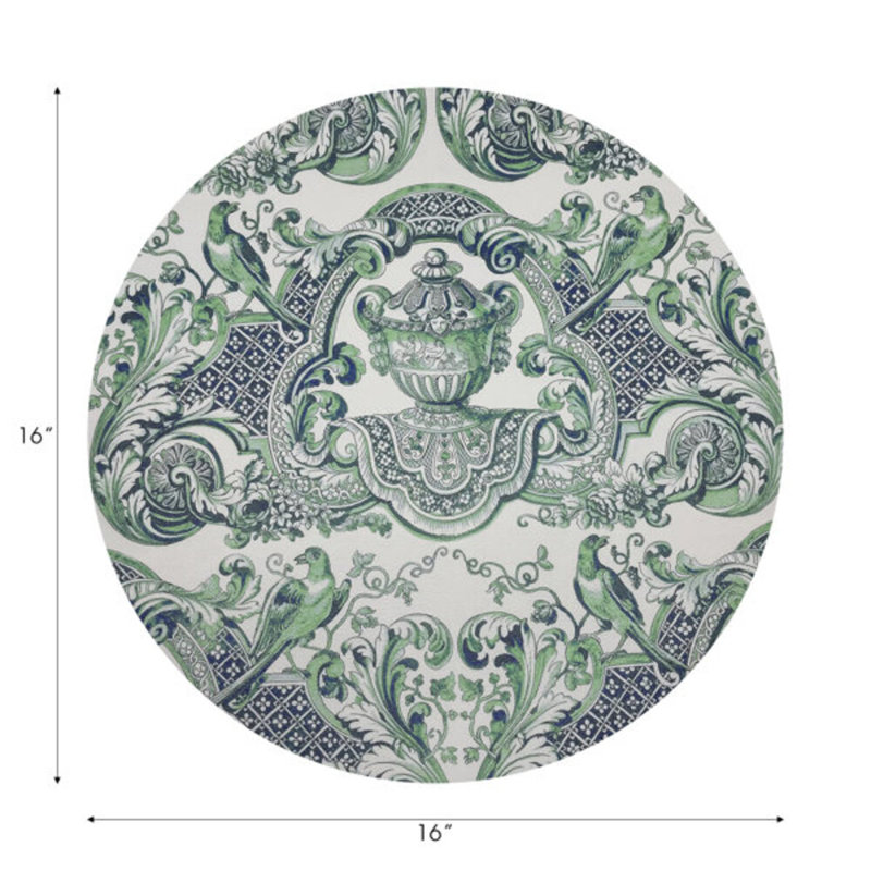 Napperon en cuir Royal Delft William and Mary, Vert