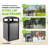 Steel 40 Gallon Outdoor Commercial Trash Can with Lid
