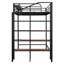 Lit mezzanine simple en métal avec échelle de rangement latérale et tablette supérieure, lit mezzanine peu encombrant, noir-1115760005