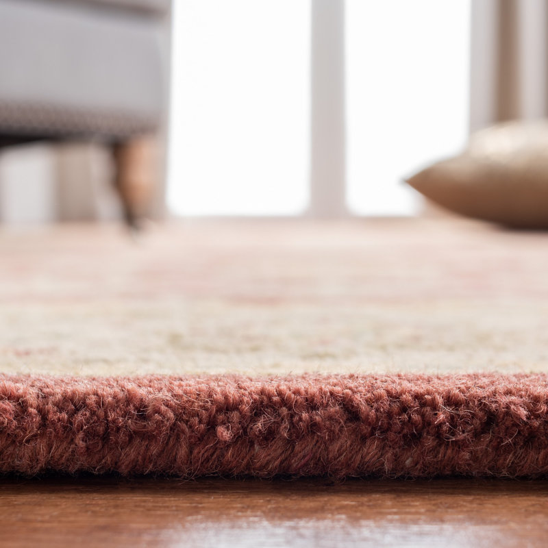 Traver Hand-Tufted Wool Rust Area Rug, Runner 2'3" x 12'