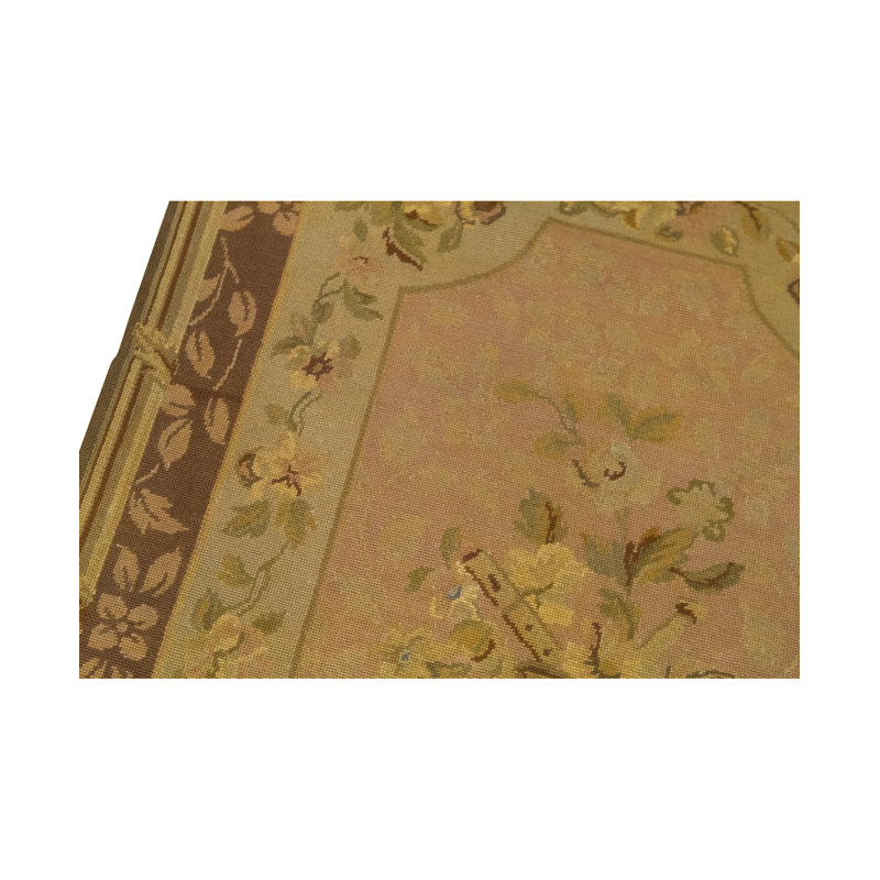 Hand-Knotted High-Quality Yellow and Brown Area Rug