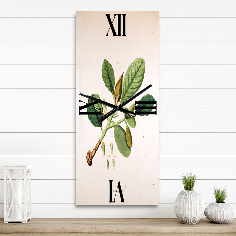 Horloge murale rétro «London Plants I», Grand