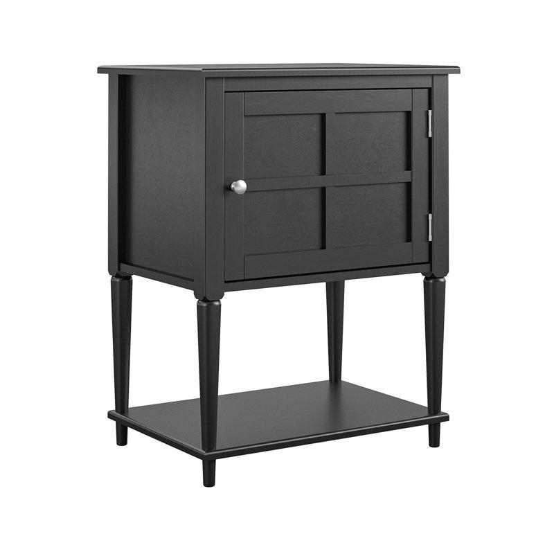 Alferetta 55.9cm Solid Wood Sideboard, Black