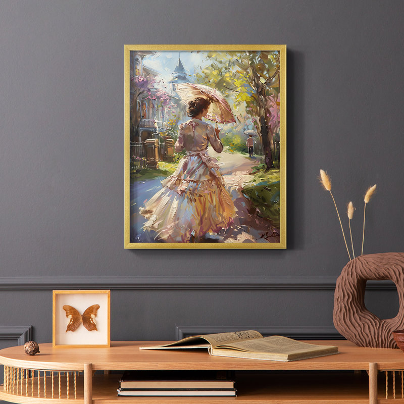 WOMEN Series DCL XXV - reproduction encadrée de qualité supérieure - prête à être accrochée - aucun clou requis, Doré