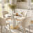 Aversa 39" /43" Round Compact Dining Table, Modern Small Kitchen Table With Wood Grain Metal Base For Apartment & Breakfast Nook-151010979-151010980-151010981