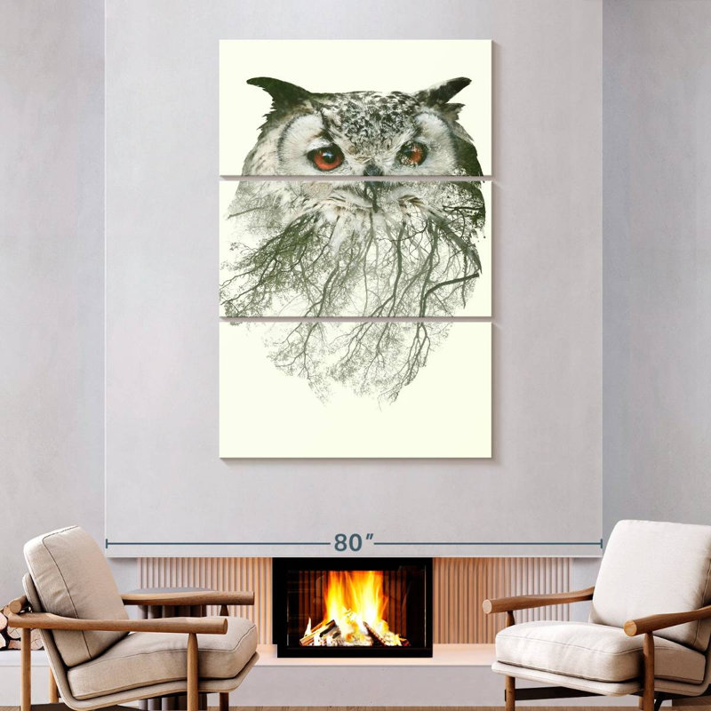 Brampt Forest Tree Owl, 74" H x 48" W