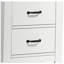 Cassini 21.5" White 2-Drawer Nightstand Bedside Table