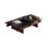 Rectangular Glass  Solid Wood Coffee Table