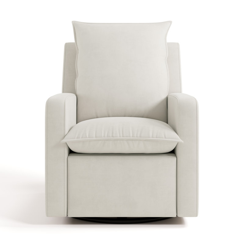 Storkcraft Timeless Recline Glider with USB, Ivory Polyester Blend