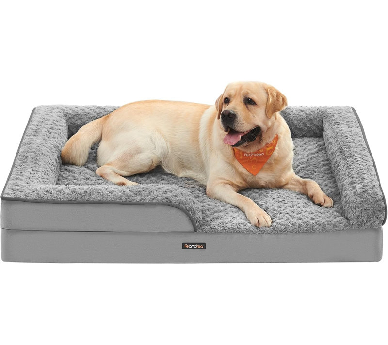 Orthopedic Dog Bed For Large Dogs, Memory Foam Dog Bed Sofa Pet Couch With Sides, Removable Washable Cover And Waterproof Liner