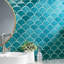 Highwater 5" Fish Scale Polished Ceramic Tile-813553265
