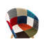Fauteuil demi-tonneau l 15,74 po Kostiantyn avec siège patchwork, chaise de salle à manger pour la salle à manger-86882360