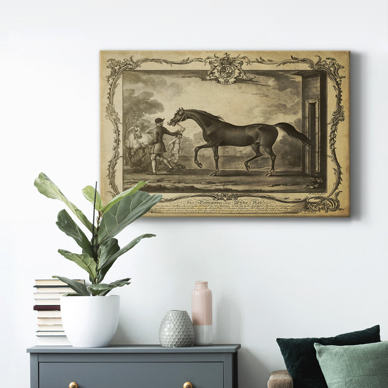 Distingué chevaux IV - impression sur toile tendue, L 18 po x H 12 po