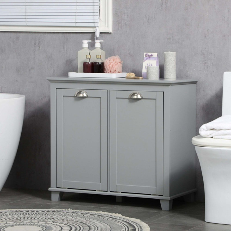 Armoire de trieur de linge inclinable, organisateur de rangement de salle de bain