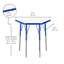 Table d'activité trapézoïdale effaçable à sec avec pieds réglables - blanc / noir-120151695-99093469-99093470