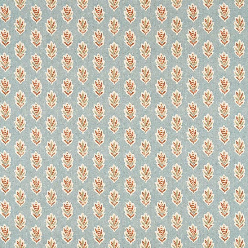 Sessile Leaf Fabric, Blue Clay
