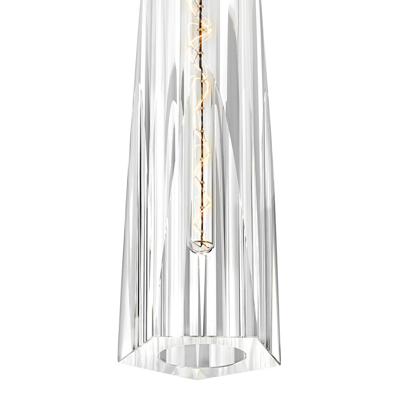 Heritage Brass Dimmable Wall Sconce with Clear Crystal Shade