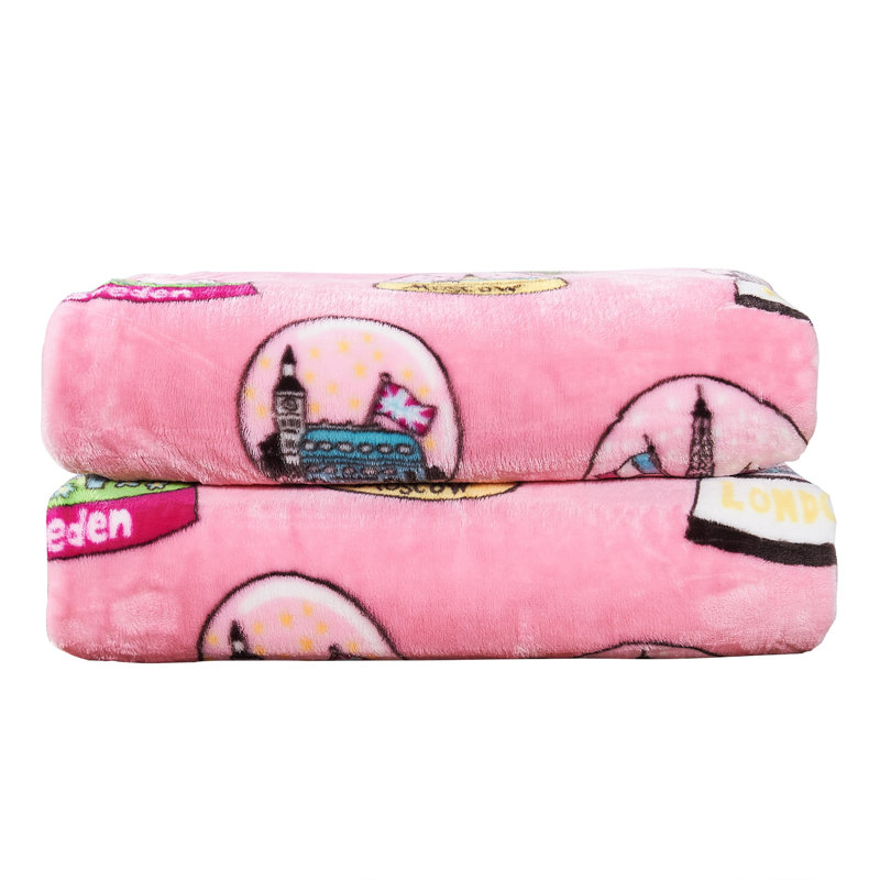 Couverture polaire Cities of the World, Rose, 90 po x 90 po