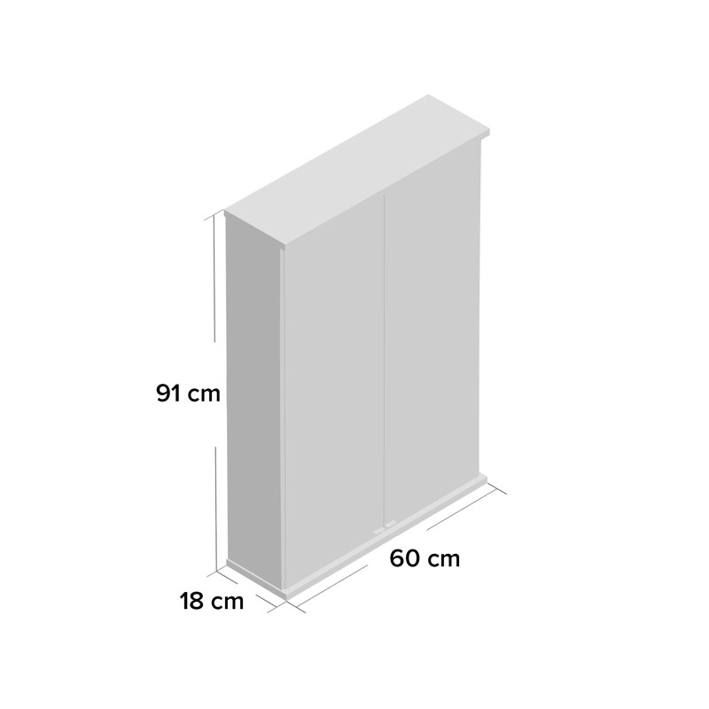 91cm H, White