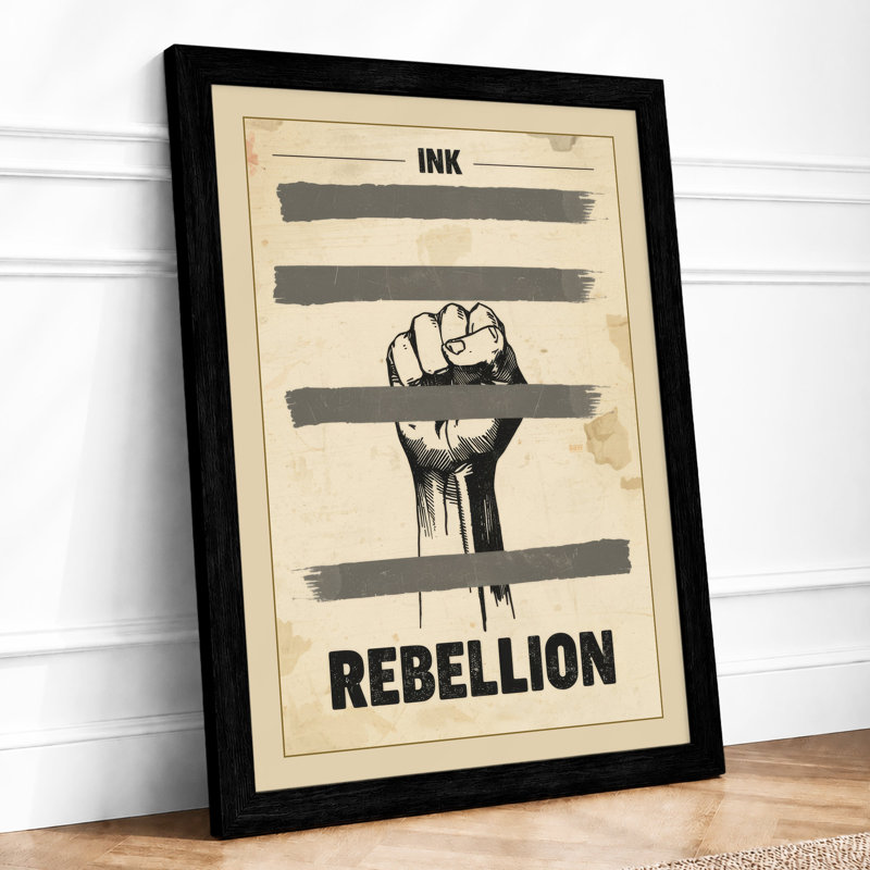 Ink Rebellion Industrial - Framed Print, A3 - 42.0 x 29.7 cm, Black
