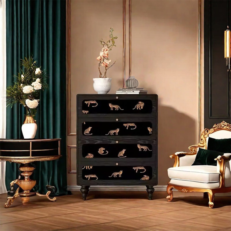 Elegant Storage Cabinet with Ash Wood Frame