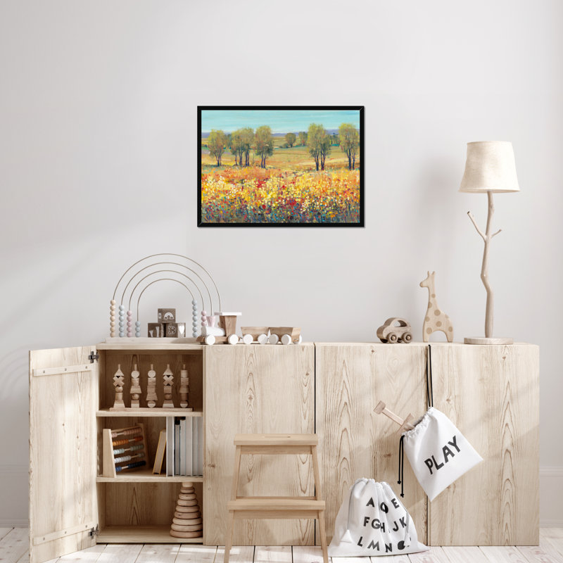 Golden Fields I by Timothy O' Toole - Painting, Black Framed Paper Print, 34cm H x 50cm W