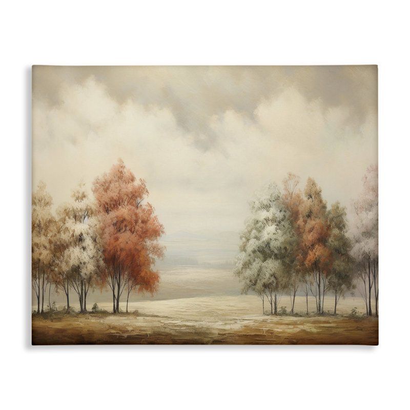 Toile «Mute Autumn Treeline», conception par Franklyn Gregory, 36" H x 48" W