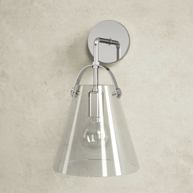Genovia Flitwick 1 - Light Armed Sconce, Polished Nickel