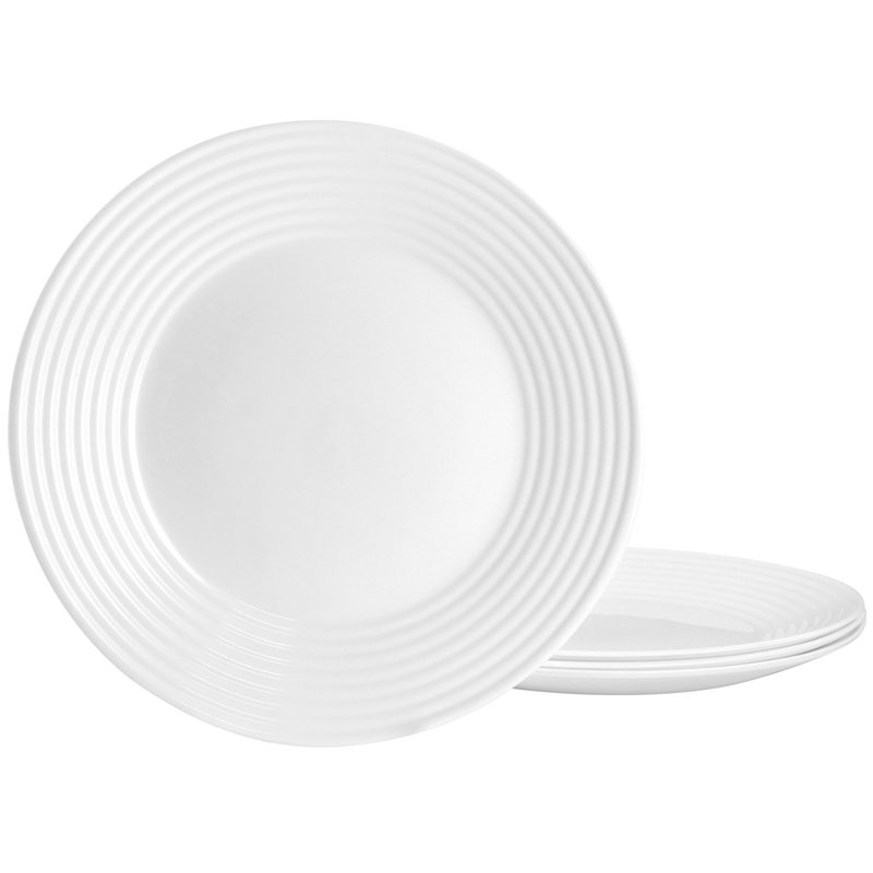 Ensemble d'assiettes en verre trempé 4 pièces Ebern Designs