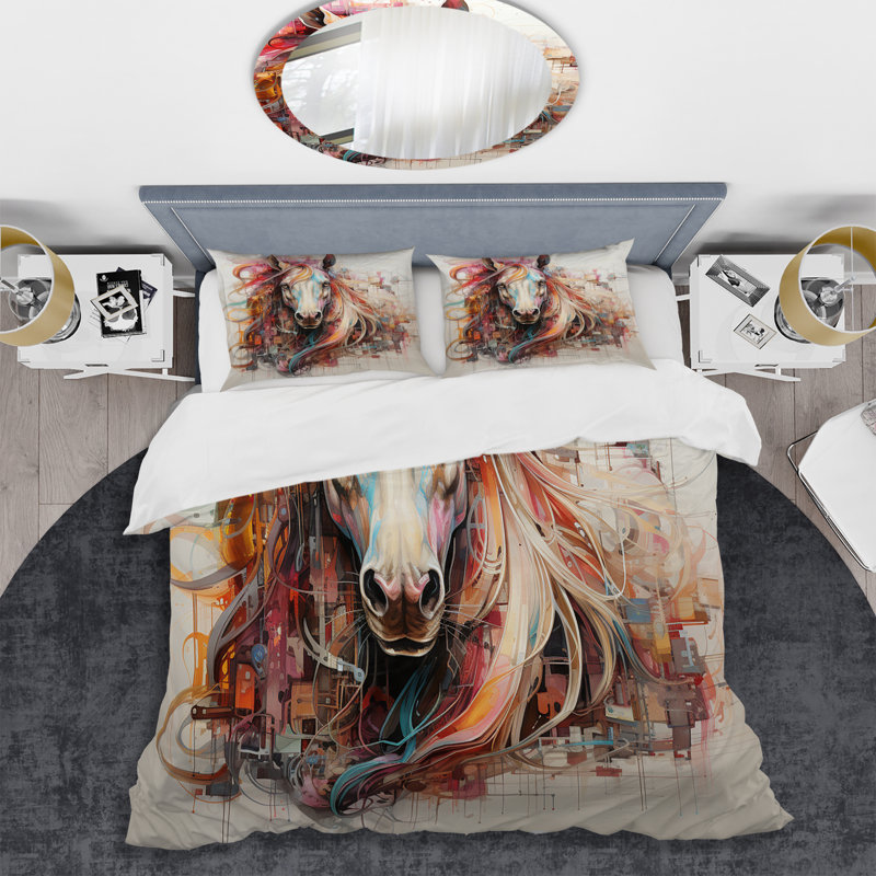 Ensemble de housse de couette Pink Enchanted Horse Fairies II - Fairies, Housse de couette pour grand lit