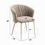 Chaise avec accoudoirs en chenille beige et naturel Ogin (ensemble de 2) Ogin