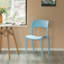 Modern Plastic Outdoor Dining Chair with Open Curved Back, Set of 4-2141786930