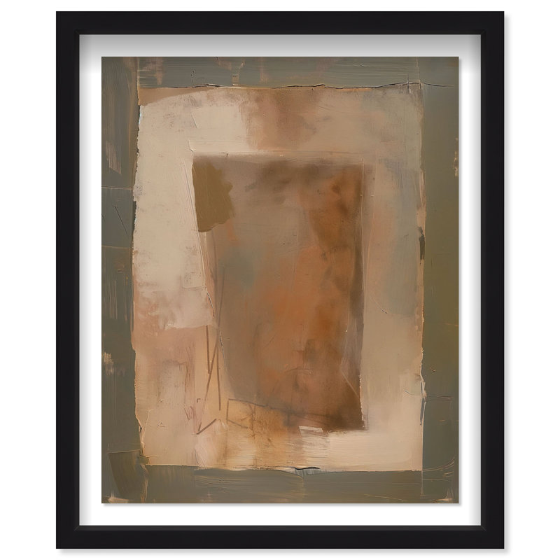 Molasses Muse Shadowbox Abstract Print by Oliver Gal, Black Frame, 16 x 20, 31.5"H x 25.5"W, Black Frame