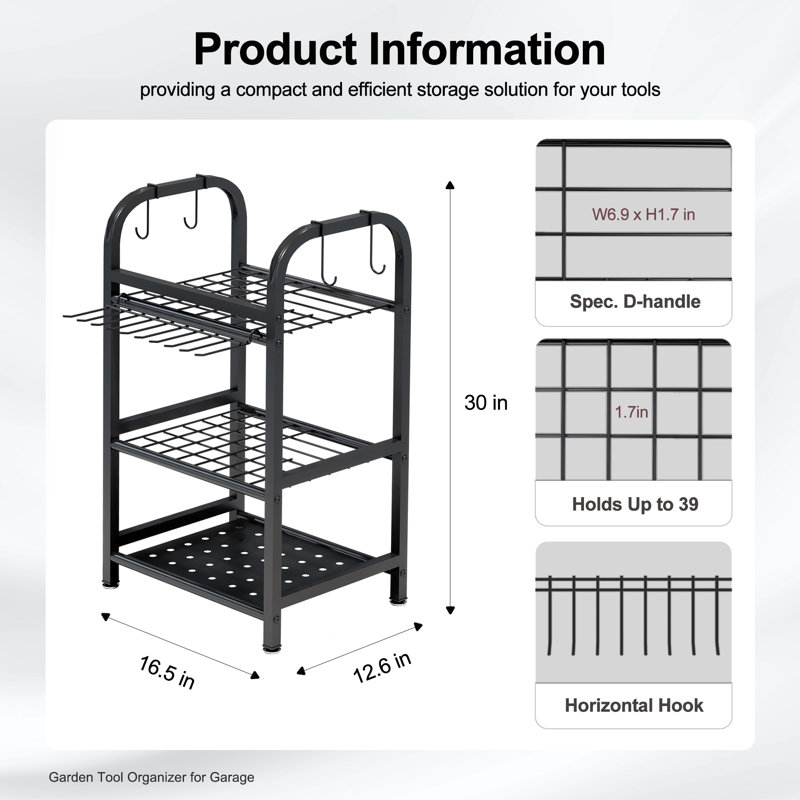 Organisateur de jardin, porte-outils de jardin