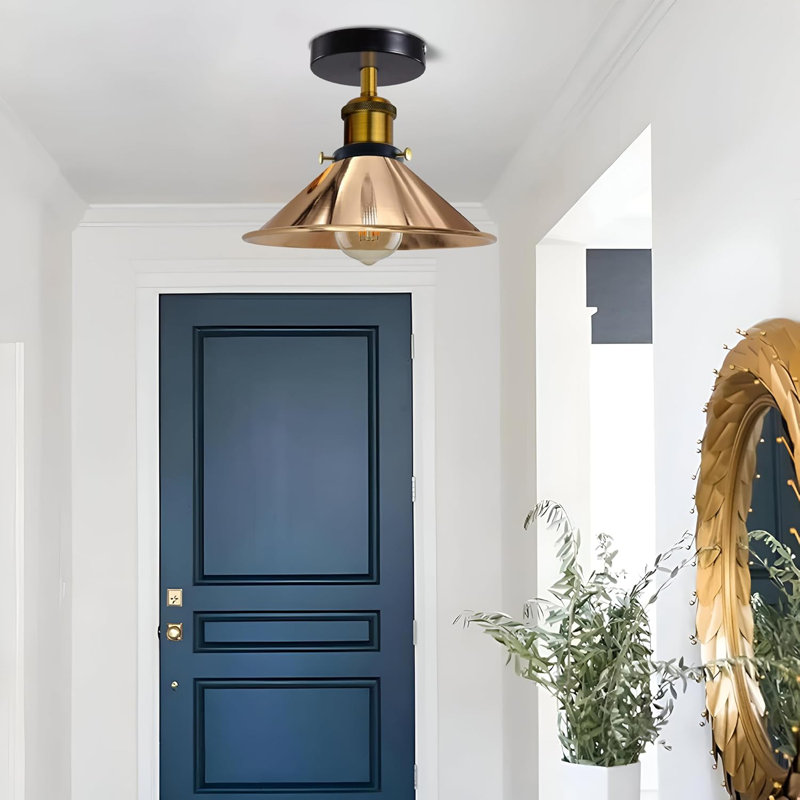 Denzel Semi Flush Mount, French Gold