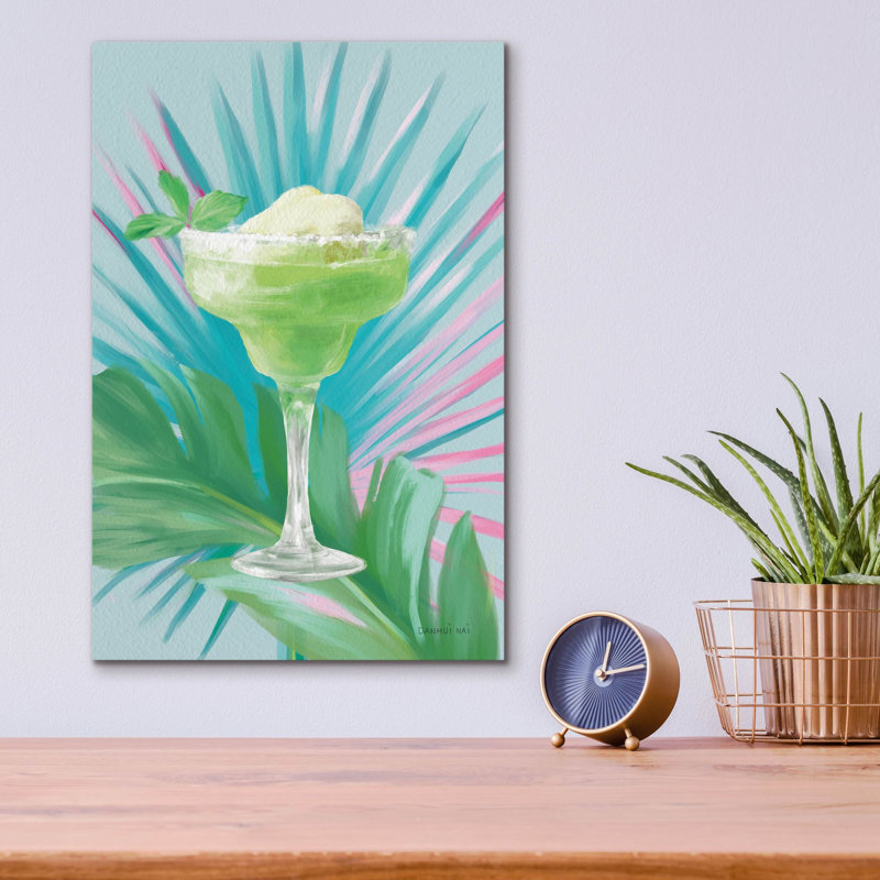 «Tropical Cocktail 3» par Danhui Nai, art mural en verre acrylique, H 16 po x l 12 po x P 0,13 po