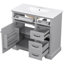 Meuble-lavabo 36 po avec lavabo, lavabo en céramique, 2 tiroirs basculants, charnières de porte à fermeture en douceur (autre couleur: N759P223021)